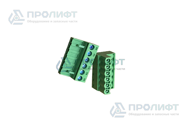 Клеммник, 6-контактный 5мм, угловой