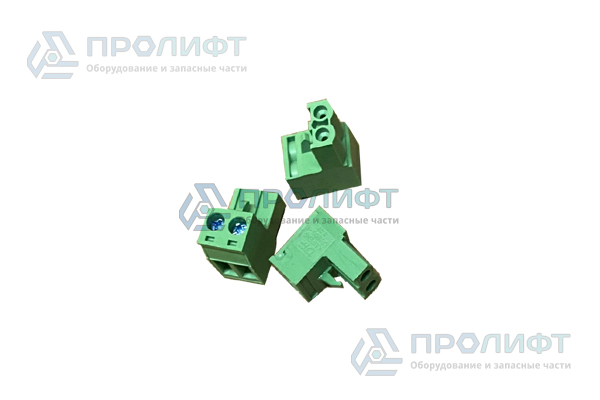 Клеммник, 2-контактный 5мм, угловой